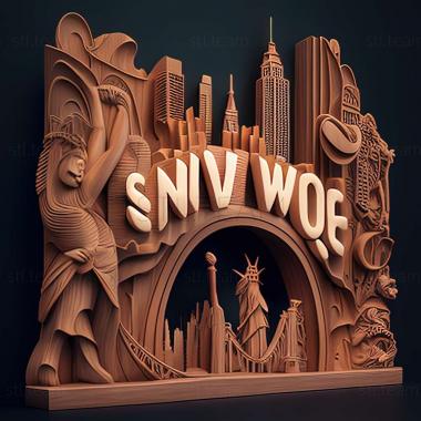 3D model Sideway New York game (STL)